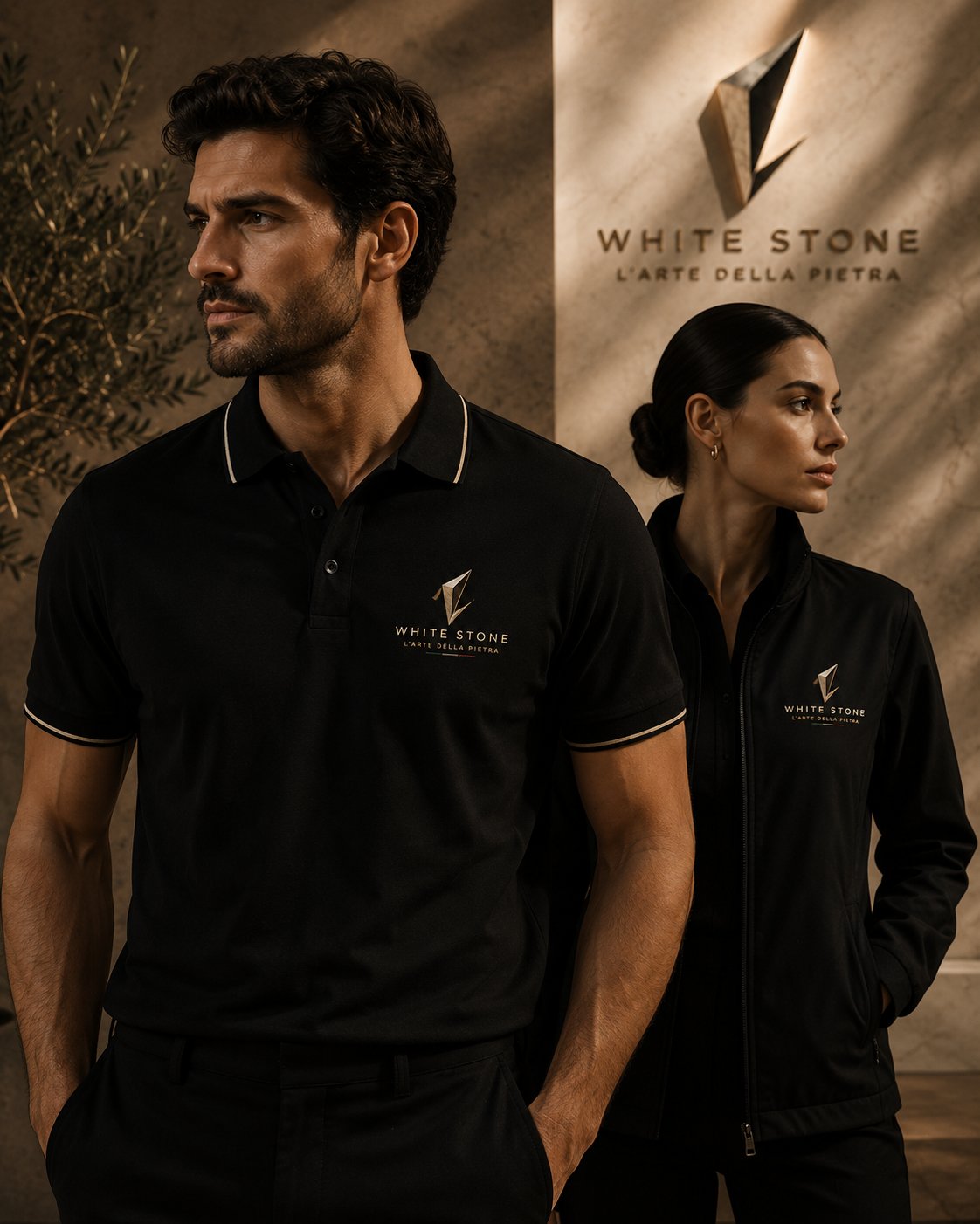 WHITE STONE artisan uniform detail